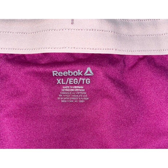Reebok Women's Sz XL Purple Pink Running Athletic Relaxed Lined Zip Pocket‎ - Picture 7 of 8